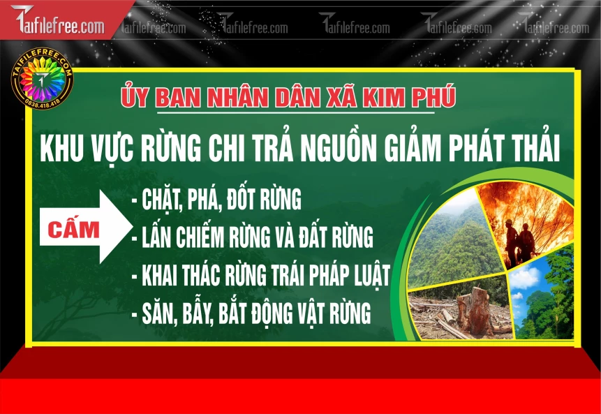 Mẫu Biển Báo Cấm Bảo Vệ Rừng_BH1875