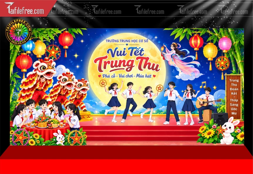 Mẫu Phông Nền Trung Thu Đẹp Mắt Sáng Tạo._BH1896