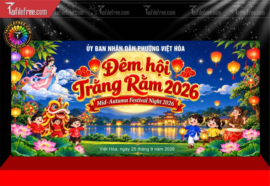 Mẫu Phông Nền Trung Thu Đẹp Mắt Sáng Tạo._BH1926
