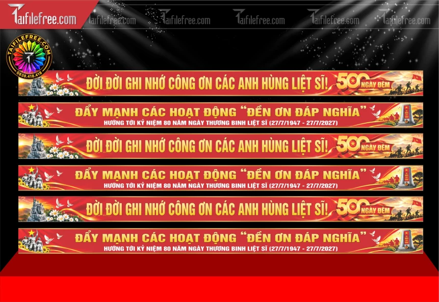 Mẫu Băng Rôn Kỷ Niệm Ngày Thương Binh Liệt Sĩ_BH1941