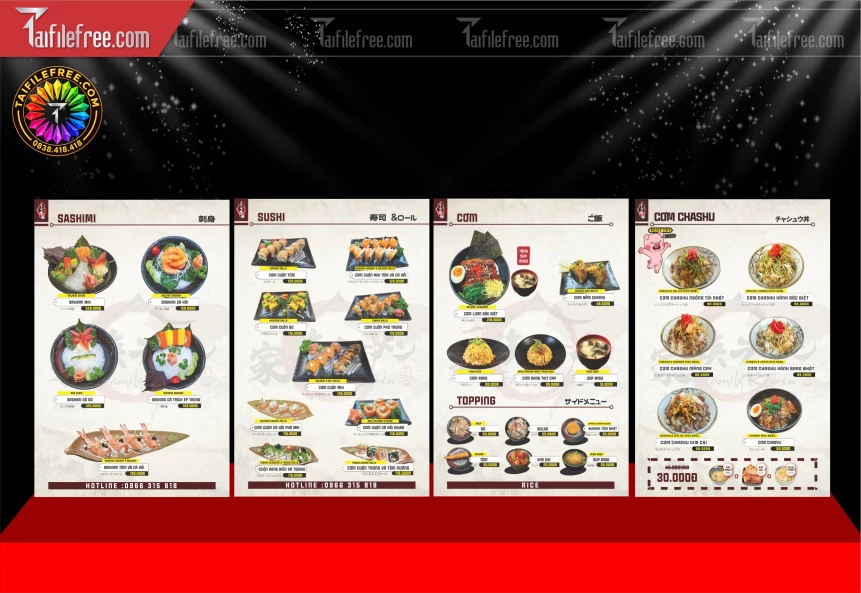 Menu Quán Hàn_BH1955