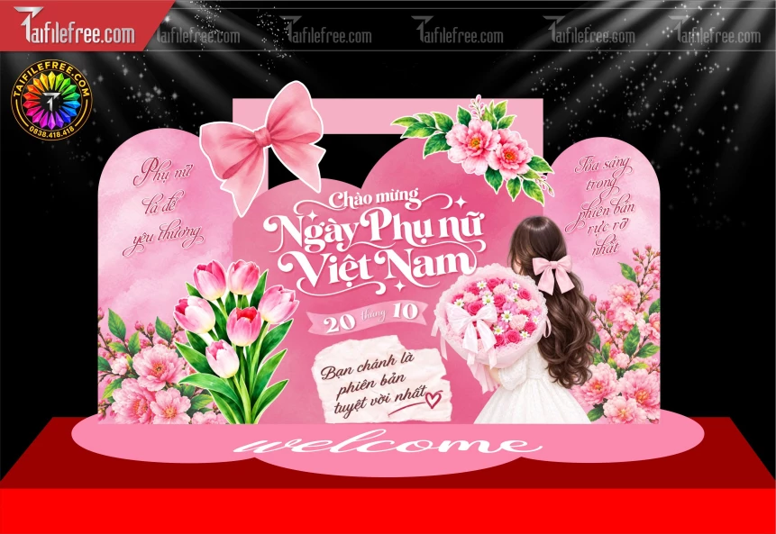 Mẫu Background Ngày Phụ Nữ Việt Nam 8/3._BH1959