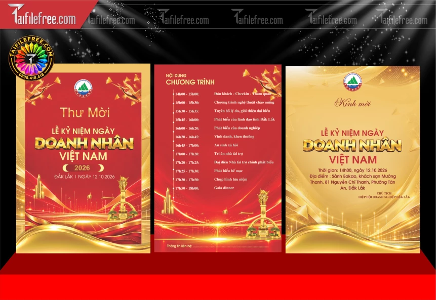 Mẫu Thư Mời Lễ Kỷ Niệm Ngày Doanh Nhân_BH1972