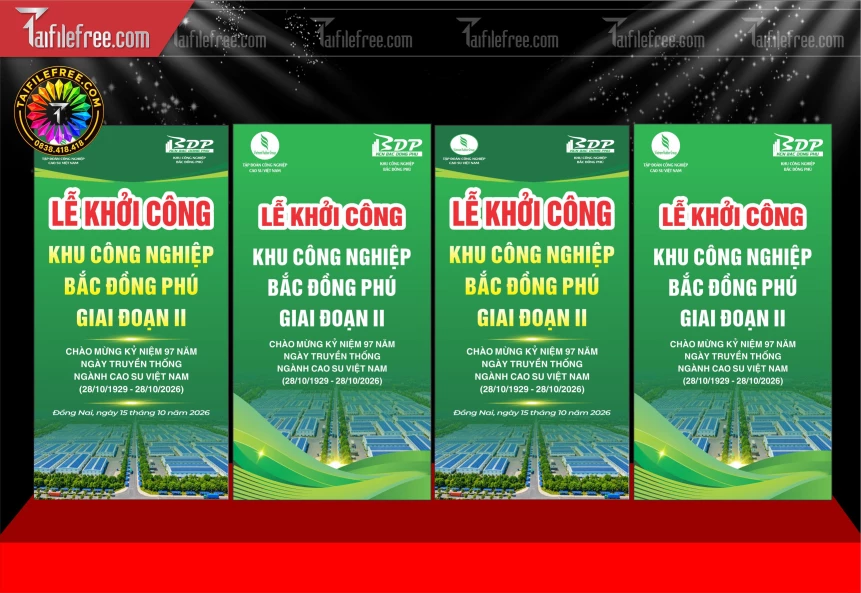 Mẫu Poster Lễ Khởi Công Dự Án Khu Công Nghiệp Bắc Đồng Phú_BH1994