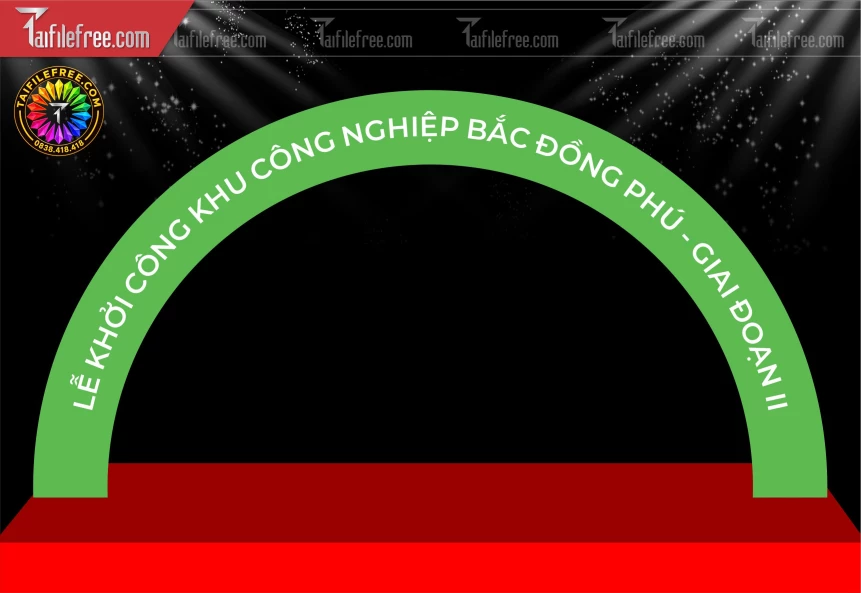 Mẫu Cổng Chào Lễ Khởi Công Dự Án Khu Công Nghiệp Bắc Đồng Phú_BH1998