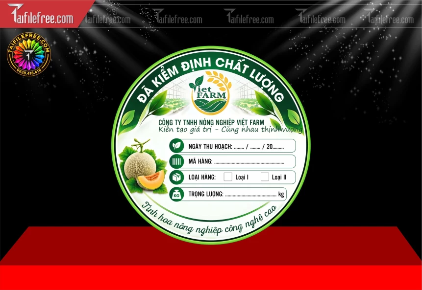 Mẫu Tem Nhãn Công Ty Nông Nghiệp _BH2002