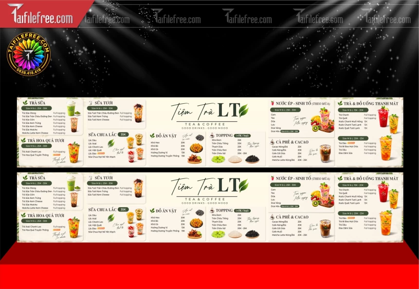 Menu Tiệm Trà Sữa_BH2013