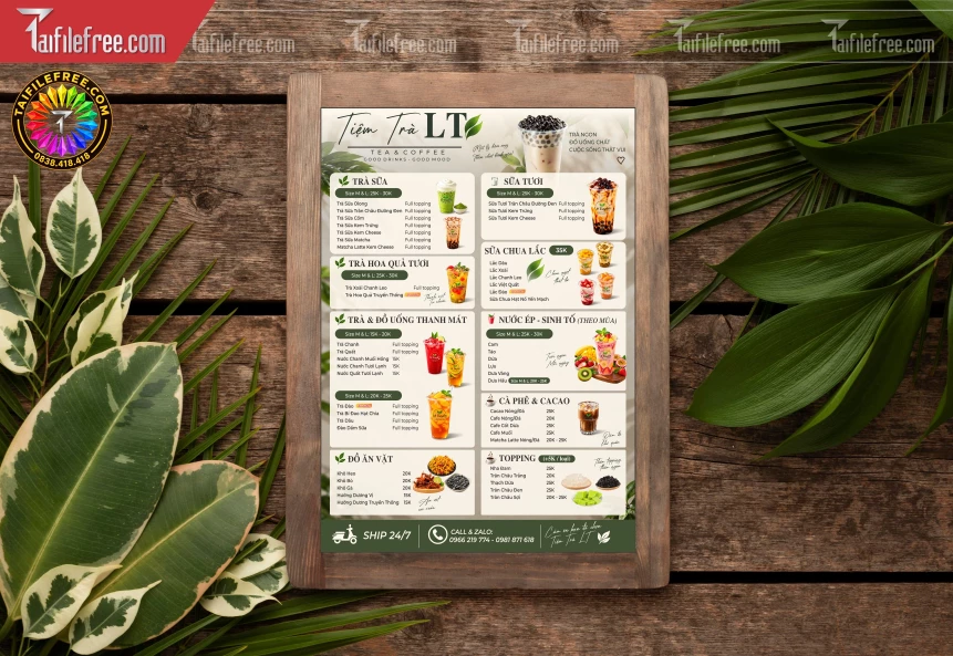 Menu Tiệm Trà Sữa_BH2014