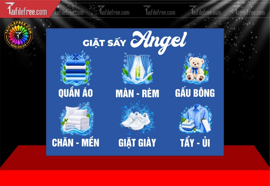Mẫu Banner Trang Trí Tiệm Giặc Đồ_BH2016