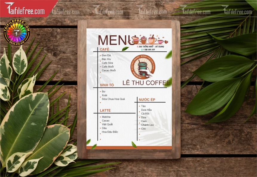 Menu Tiệm Caffe_BH2024