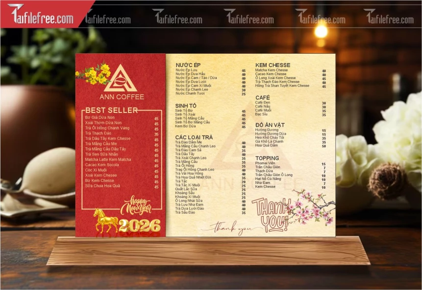 Menu Tiệm Nước Ép_BH2025