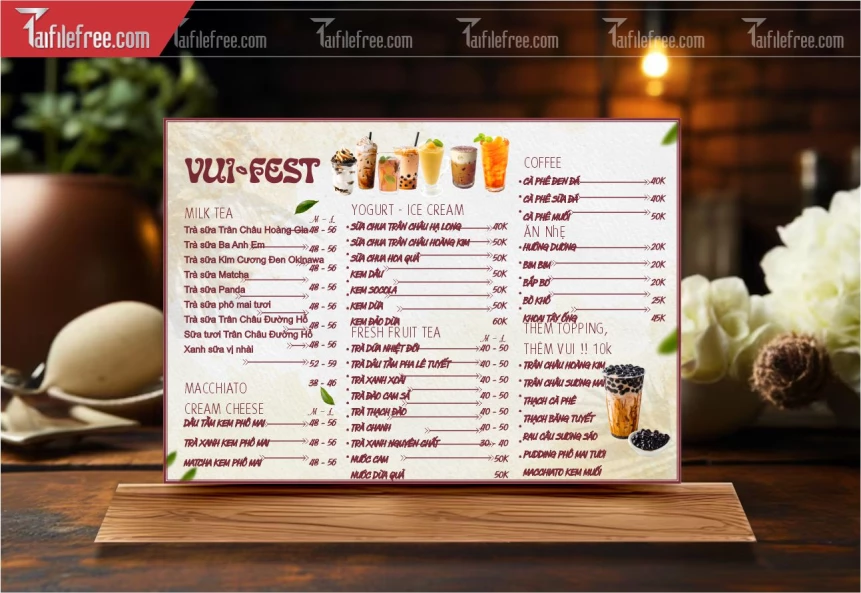 Menu Tiệm Trà Sữa_BH2027