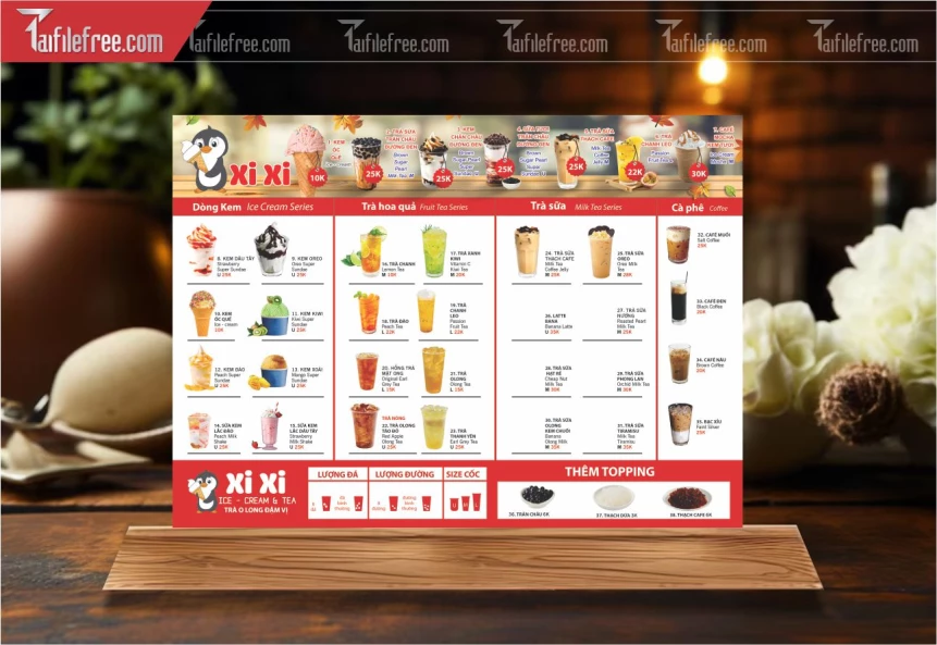 Menu Tiệm Trà Sữa_BH2029
