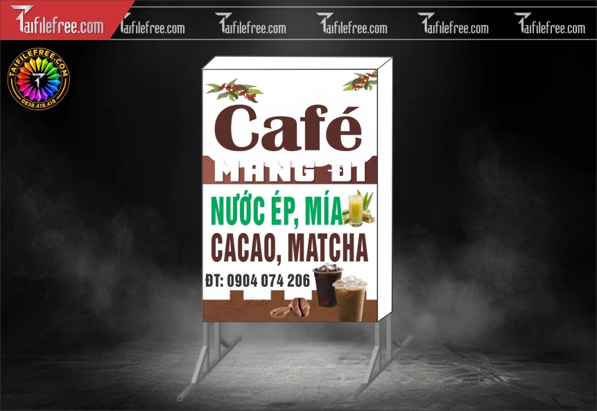 Biển Hiệu, Bảng Hộp Đèn Tiệm Caffe_BH2048