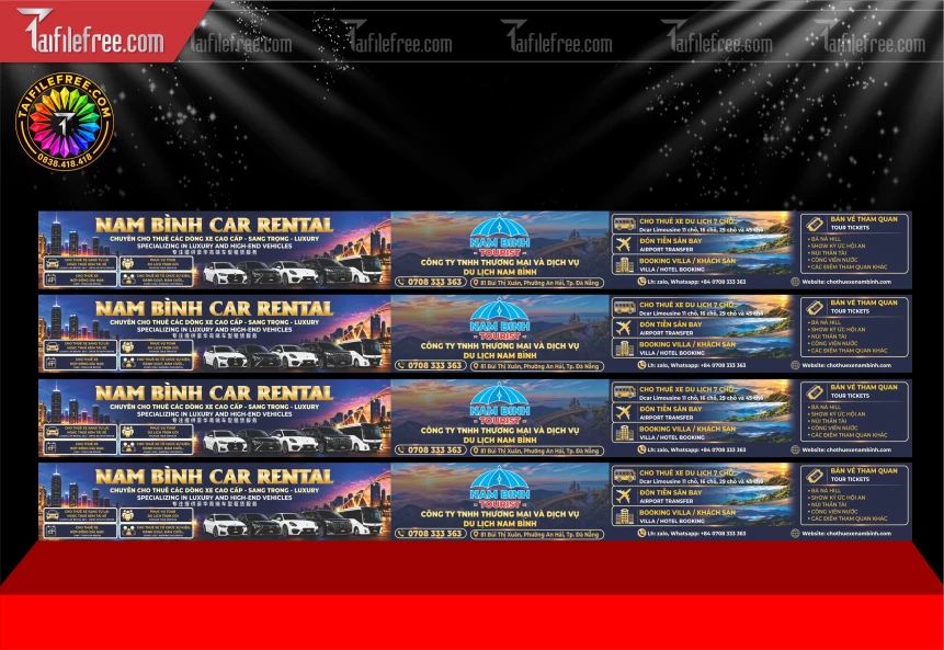 Mẫu Băng Rôn Cho Thuê Xe Du Lịch Đà Nẵng_BH2060
