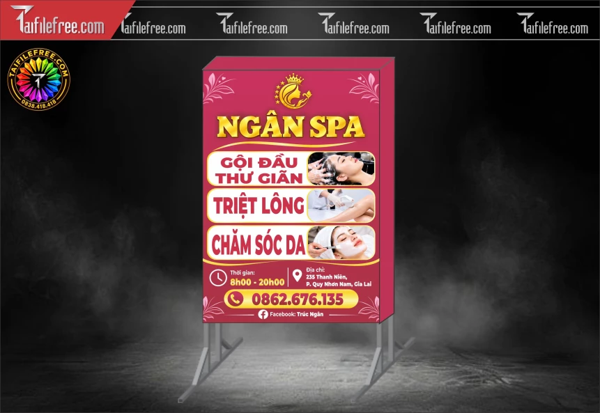 Biển Hiệu, Bảng Hộp Đèn Tiệm Spa_BH2085