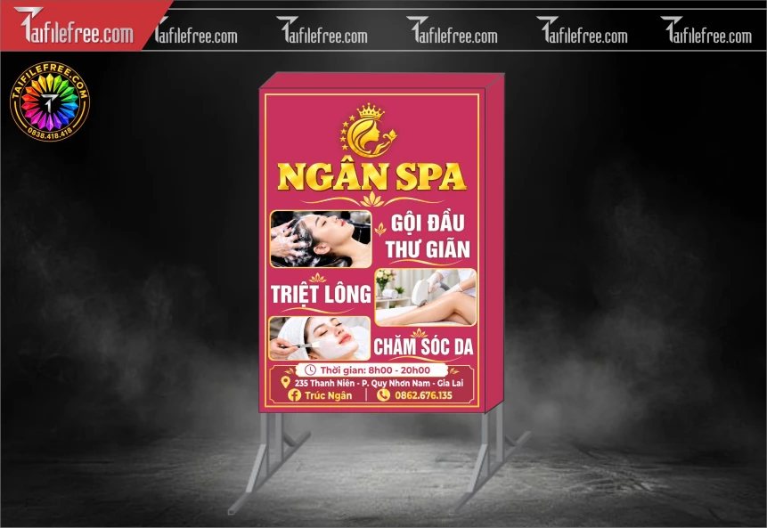 Biển Hiệu, Bảng Hộp Đèn Tiệm Spa_BH2086