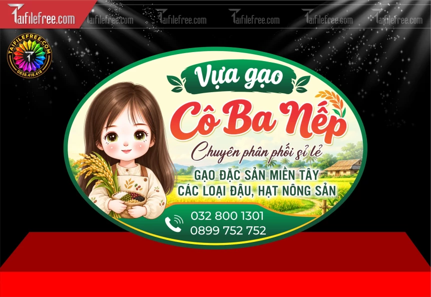 Mẫu Tem Nhãn Vựa Gạo_BH2102