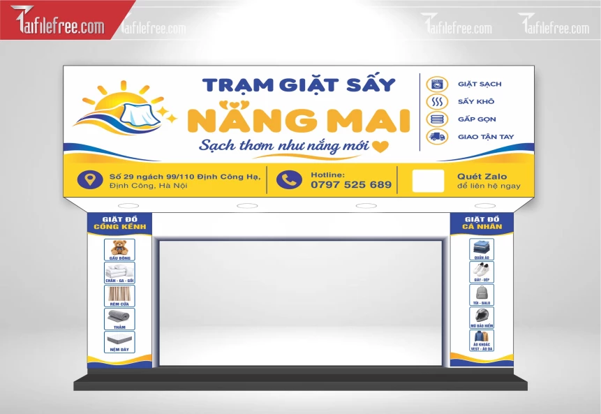 Biển Quảng Cáo, Bảng Hiệu Tiệm Giặc Quần Áo_BH2105