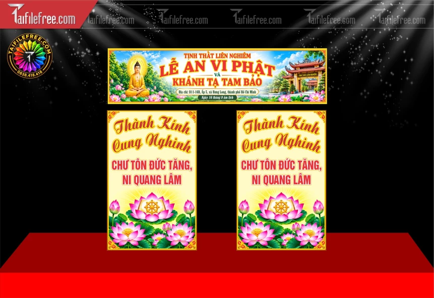 Mẫu Băng Rôn Và Poster Lễ An Vị Phật_BH2107