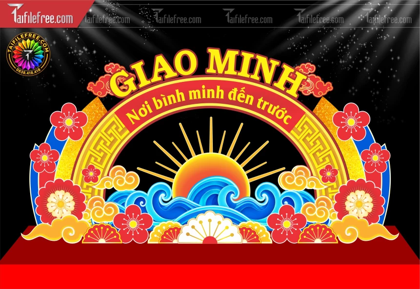 Mẫu Tiểu Cảnh Chúc Mừng Năm Mới Năm Chào Xuân Bính Ngọ._BH2109