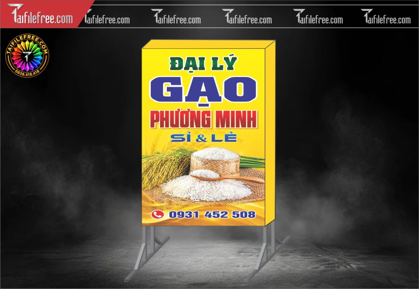 Biển Hiệu, Bảng Hộp Đèn Tiệm Gạo_BH2123