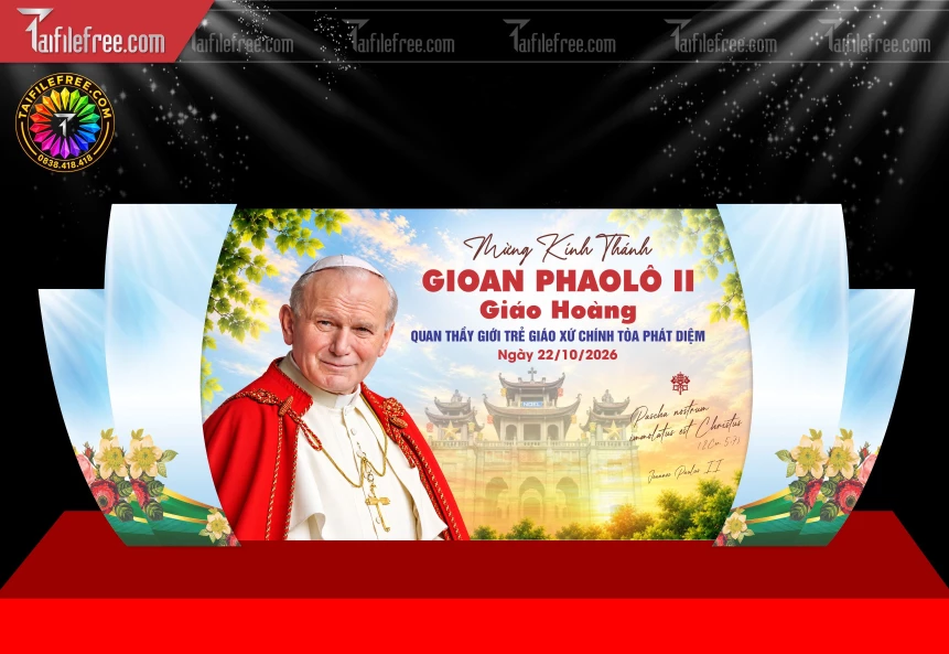 Mẫu Phông Nền Thánh Giáo Hoàng Gioan Phaolô II_BH2131