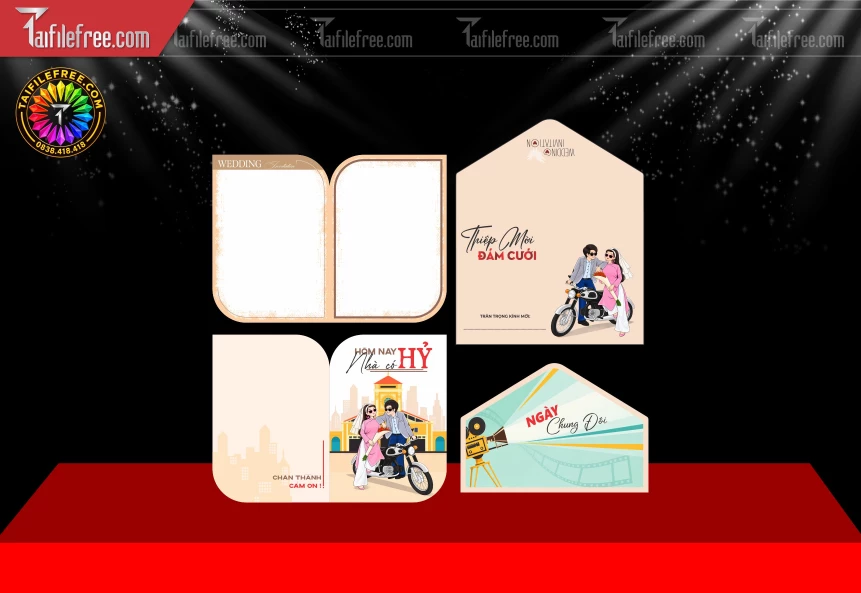 Mẫu Thiệp Cưới Đẹp File Vector_BH2158