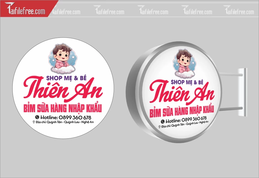 Biển Hiệu, Bảng Vẫy Hộp Đèn Đồ Trẻ Sơ Sinh_BH251