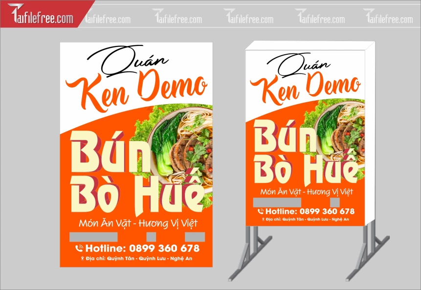 Biển Hiệu, Bảng Vẫy Hộp Đèn Bún Bò Huế_BH261
