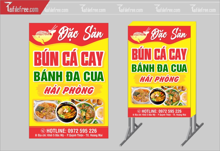 Biển Hiệu, Bảng Vẫy Hộp Đèn Quán Bún_BH266