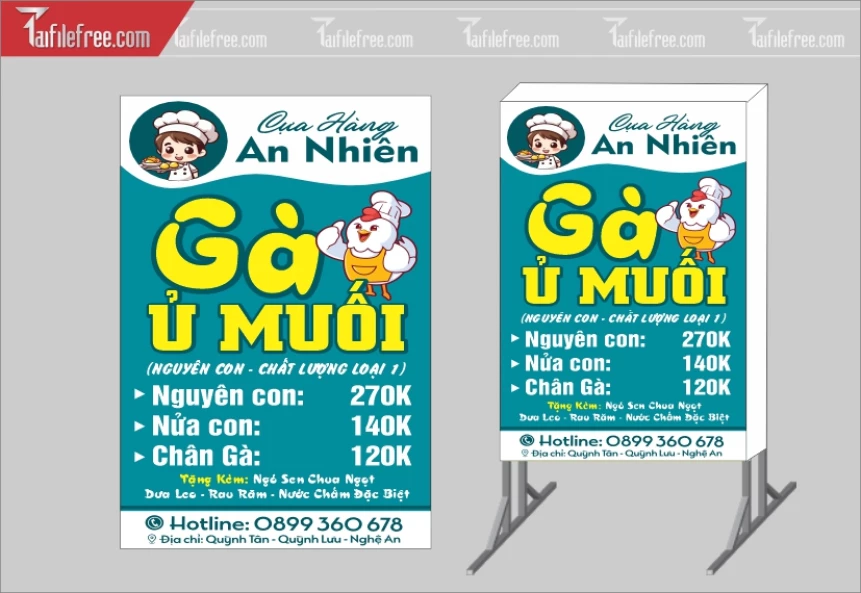 Biển Hiệu, Bảng Vẫy Hộp Đèn Gà ủ Muối_BH278