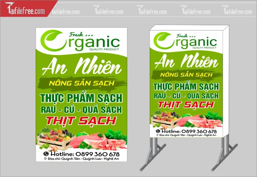 Biển Hiệu, Bảng Vẫy Hộp Đèn Thịt Sạch_BH280