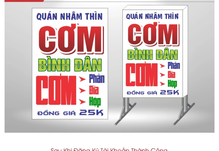 Biển Hiệu, Bảng Vẫy Hộp Đèn Cơm_BH294