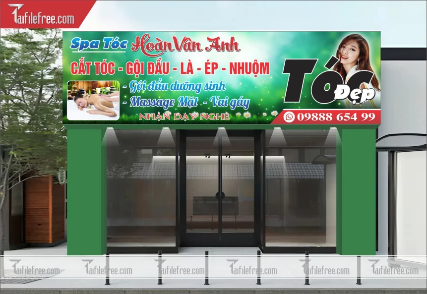 Biển Hiệu, Bảng Quảng Cáo Spa Tóc_BH319