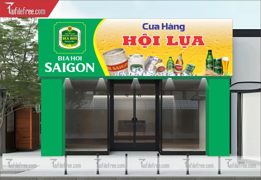 Biển Hiệu, Bảng Quảng Cáo Cửa Hàng Bia Sài Gòn_BH322