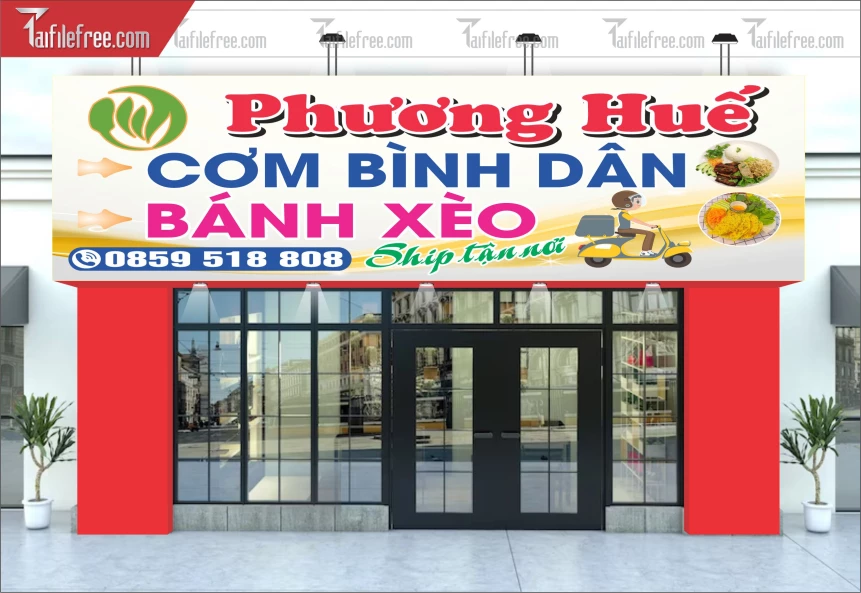Biển Quảng Cáo, Bảng Hiệu Quán Cơm Bình Dân_BH349