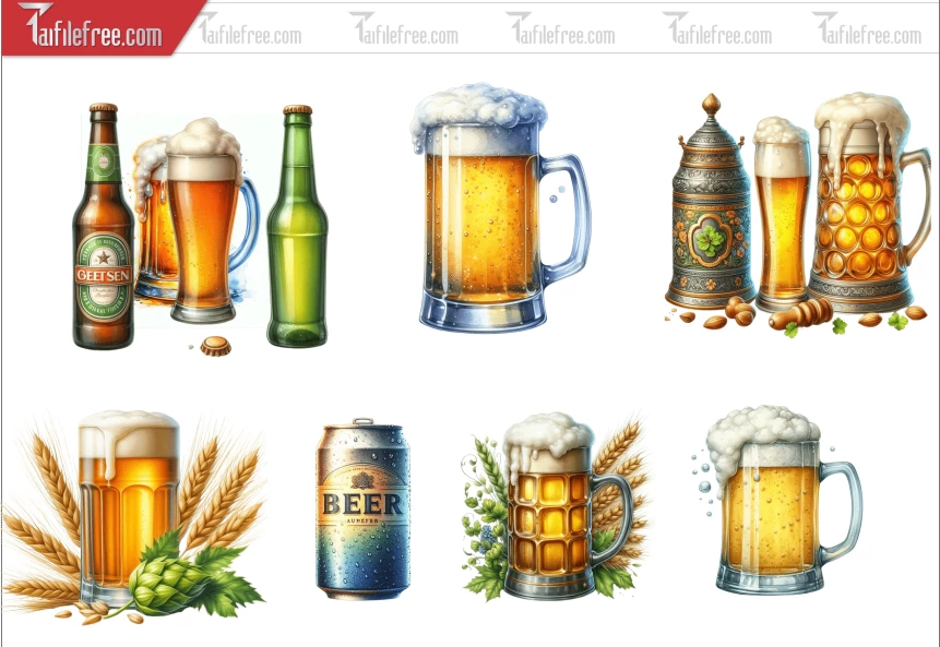 File Vector Ly Bia Dành Cho Thiết Kế Quảng Cáo_BH455