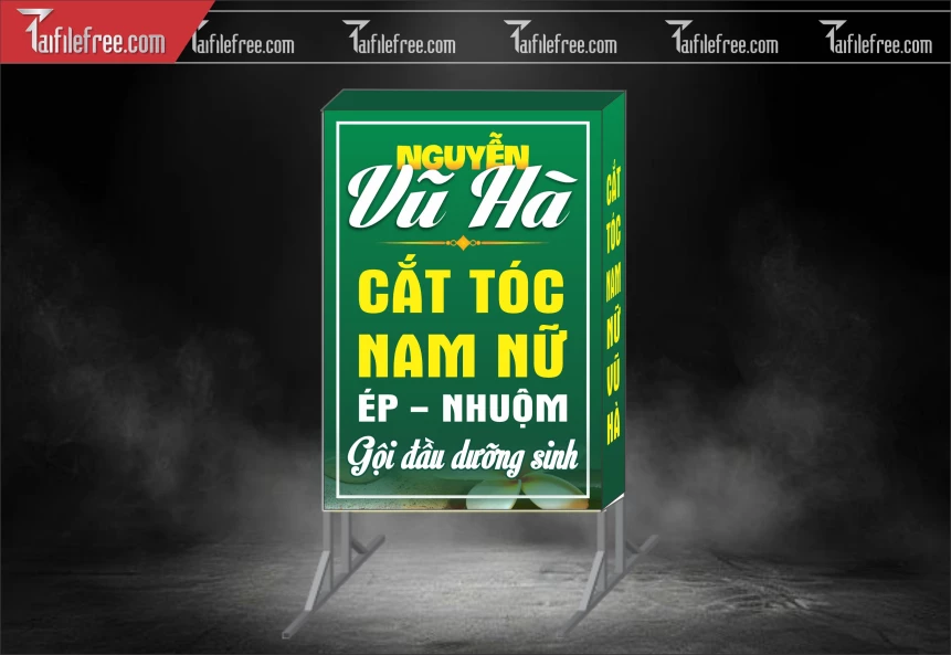 Biển Hiệu, Bảng Vẫy Hộp Đèn Tiệm Cắt Tóc_BH484