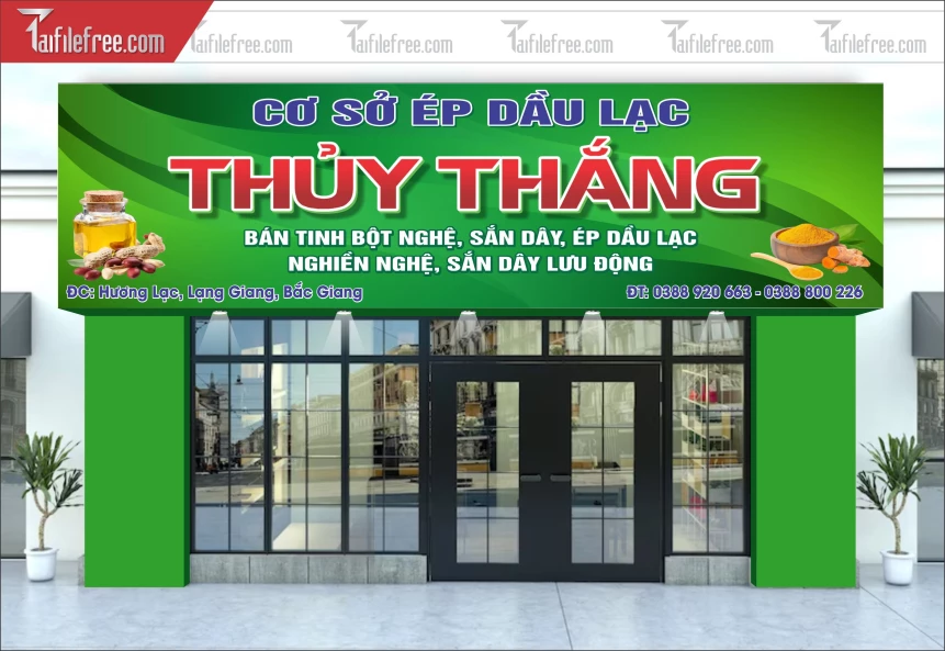 Biển Quảng Cáo, Bảng Hiệu Dầu Lạc, Tinh Bột Nghệ Thủy Thắng_BH486