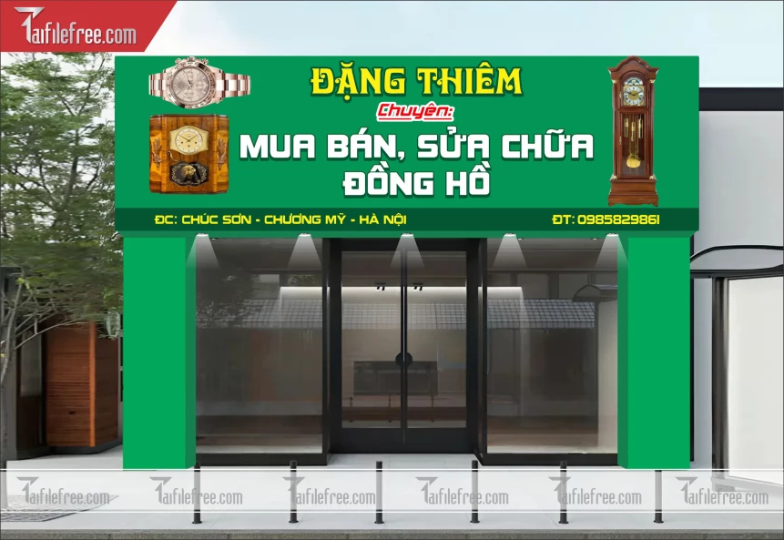 Biển Quảng Cáo, Bảng Hiệu Mua Bán, Sủa Chữa Đồng Hồ_BH489
