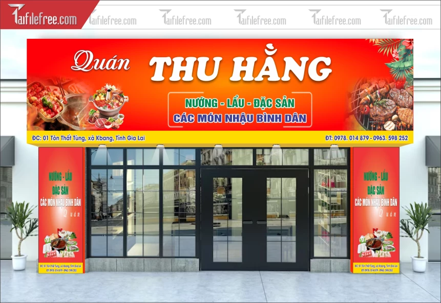 Biển Quảng Cáo, Quán Thu Hằng Nướng-Lẩu-Đặc Sản_BH497