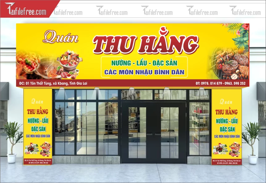 Biển Quảng Cáo, Quán Thu Hằng Nướng-Lẩu-Đặc Sản_BH498