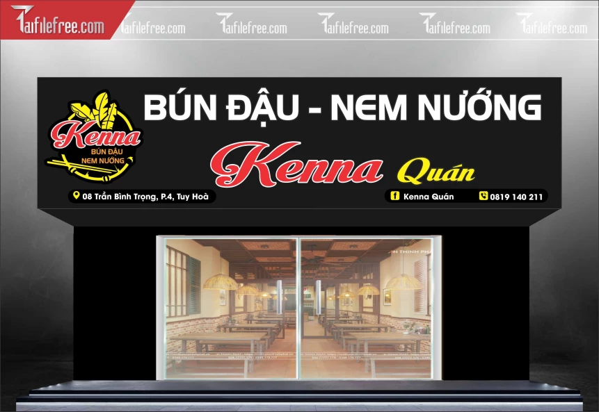 Biển Quảng Cáo Bún Đậu - Nem Nướng Kenna Quán_BH502