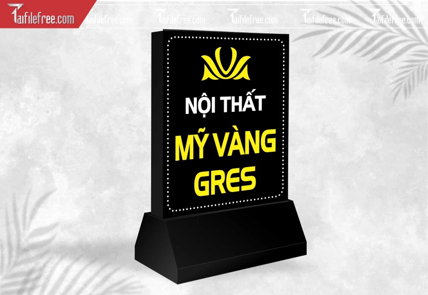 Bảng Hộp Đèn Alu Nội Thất Mỹ Vàng Gres_BH504