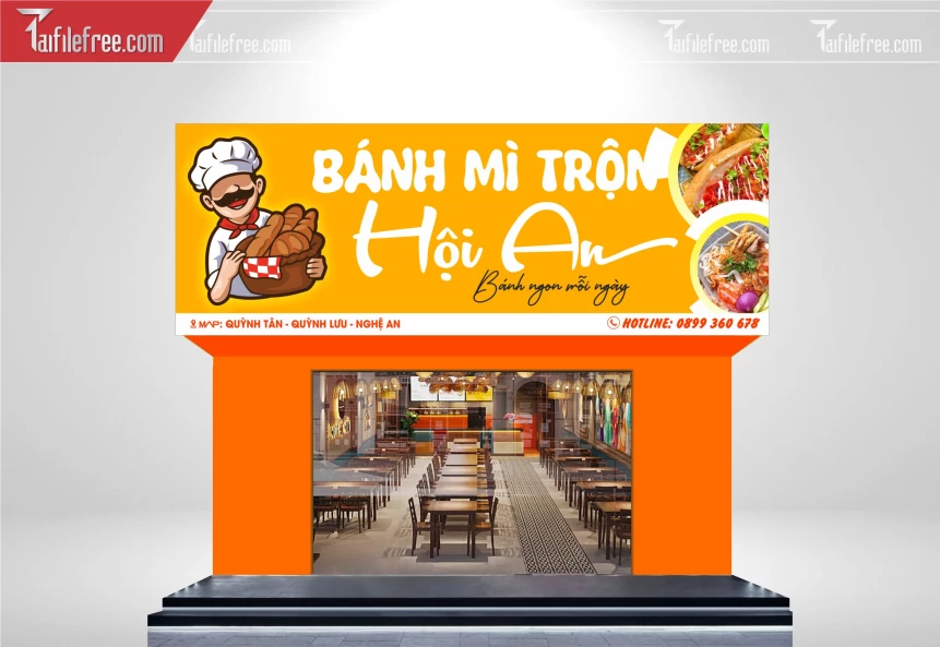 Biển Quảng Cáo Bánh Mì Trộn Hội An_BH511