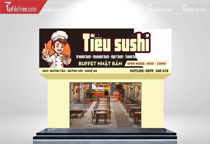 Biển Quảng Cáo Tiếu Sushi_BH513