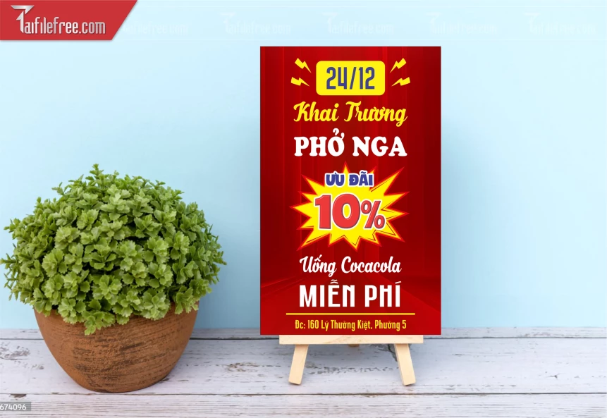 Tờ Rơi Chúc Mừng Khai Trương Quán Phở Nga_BH529