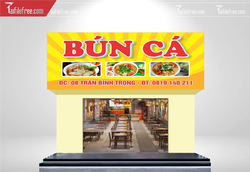 Biển Quảng Cáo, Bảng Hiệu Bún Cá_BH533