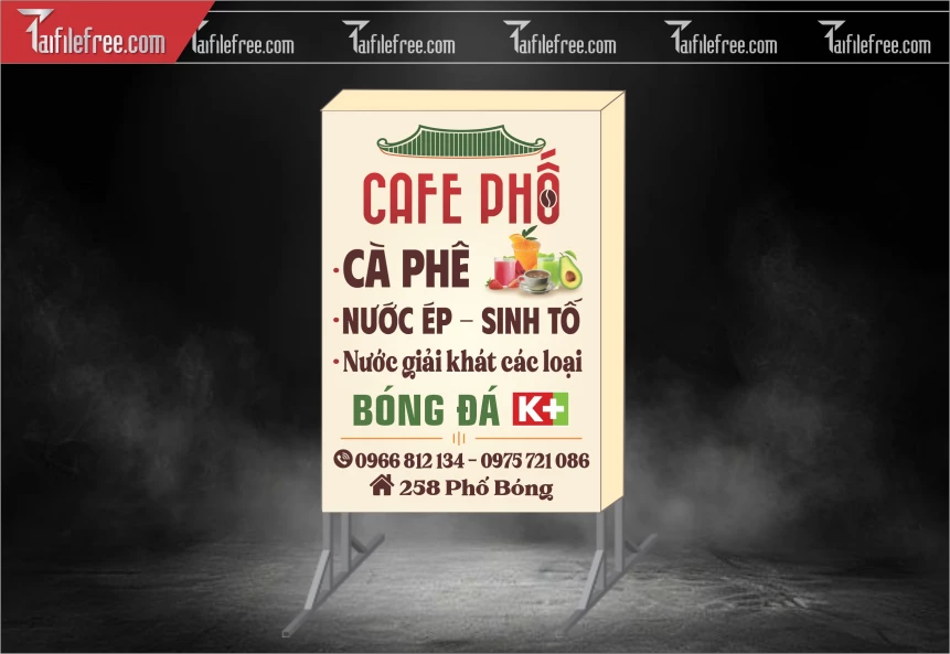 Biển Hiệu, Bảng Hộp Đèn Cà Phê Phố_BH544